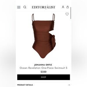 Johanna Oritz Swim Suit 
Ocean Revelation One Piece